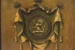 Framed British Painted Coat Of Arms - 4140105