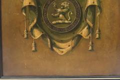 Framed British Painted Coat Of Arms - 4140106