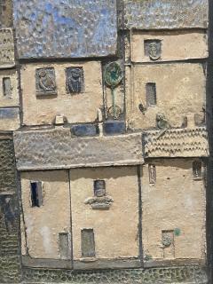 Framed Ceramic Wall Art of a French Village - 4365036