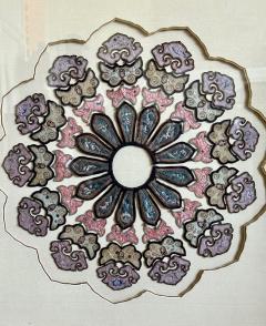 Framed Chinese Antique Embroidery Silk Collar Qing Dynasty - 4315204
