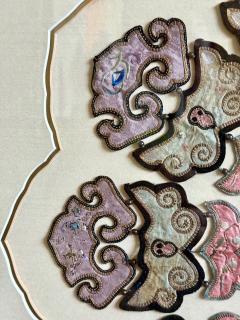 Framed Chinese Antique Embroidery Silk Collar Qing Dynasty - 4315207
