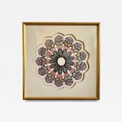Framed Chinese Antique Embroidery Silk Collar Qing Dynasty - 4319759