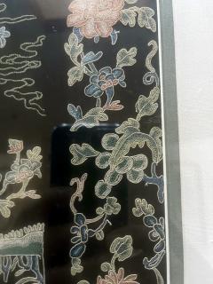 Framed Chinese Antique Textile Qing Dynasty Provenance - 1766056