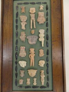 Framed Collection of Pre Classic Period Sculptures Heads - 1877119