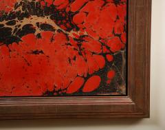 Framed Ebru in stepped gold frame - 3465304