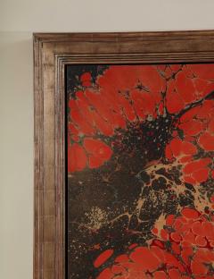 Framed Ebru in stepped gold frame - 3465315