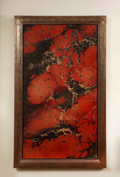 Framed Ebru in stepped gold frame - 3465319