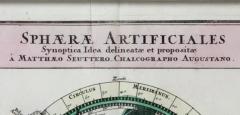Framed Engraving By Matthaus Seutter Of Sphaerae Artificiales - 4130478