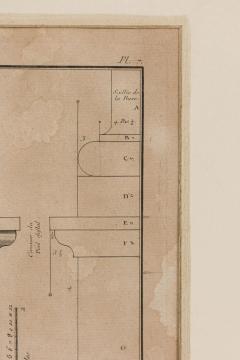 Framed Italian Neo Classic Engravings of A Pedestal on Tuscan Base - 4672200