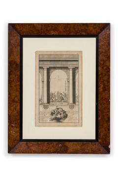 Framed Italian Neo Classic Engravings of Pedestals on an Archway - 4672178