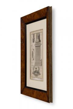 Framed Italian Neo Classic Engravings of an Ionic Base Pedestal Diagram - 4672188