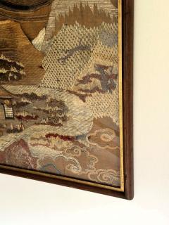 Framed Japanese Antique Embroidery Tapestry Meiji Period - 3319828