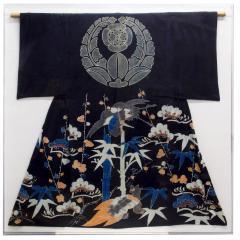 Framed Japanese Ceremonial Kimono Yuzen Dye - 1732096