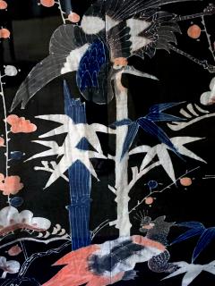 Framed Japanese Ceremonial Kimono Yuzen Dye - 1732099