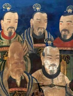 Framed Korean Folk Shamanistic Painting of Seven Stars - 2511333