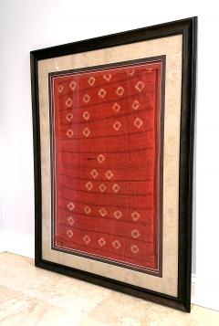 Framed Large Pre Columbian Textile with Tie Dye Design Wari Culture - 4289127