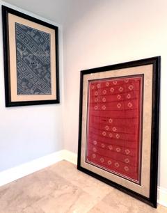 Framed Large Pre Columbian Textile with Tie Dye Design Wari Culture - 4289128