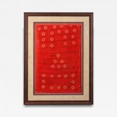 Framed Large Pre Columbian Textile with Tie Dye Design Wari Culture - 4289343
