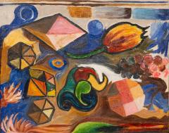 Framed Modernist Oil On Panel - 4140524