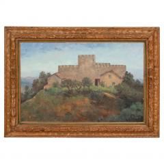 Framed Oil On Canvas Of Chateau de Savinac By Yvonne Laborde Germani - 4139843