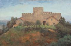 Framed Oil On Canvas Of Chateau de Savinac By Yvonne Laborde Germani - 4140008