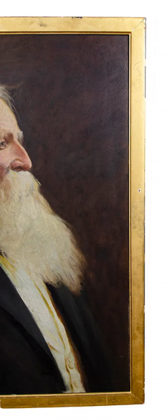 Framed Oil On Panel Portrait Of A Distinguished Gentleman - 2579934
