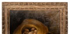 Framed Oil on Canvas Eggs in a Straw Hat  - 4136971