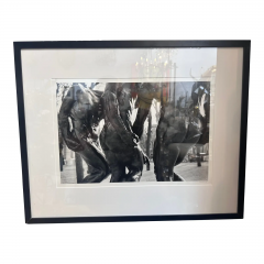 Framed Photograph of Auguste Rodin Nude Male Sculpture - 3616490