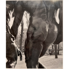 Framed Photograph of Auguste Rodin Nude Male Sculpture - 3616558