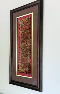 Framed Pre Columbian Woven Textile Fragment from Chimu Chancay Culture - 4288814