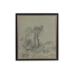 Framed Print of Traditional Landscape Sketch - 4636237