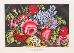 Framed Print of a Basket of Flowers - 4539366