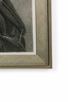 Framed Print of an Engraved Portrait Depicting a Seated Lady with an Urn - 4516469