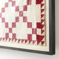 Framed Single Irish Chain Crib Quilt Circa 1910 1920 - 3153249