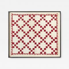 Framed Single Irish Chain Crib Quilt Circa 1910 1920 - 3153973