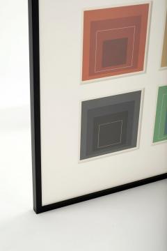Framed Six Lithographs White Lines Squares after Josef Albers - 2675210