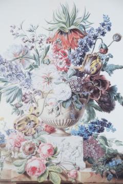 Framed Still Life Illustration of a White Marble Urn of Flowers and Birds Nest - 4672150