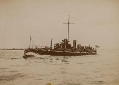 Framed albumen photograph of the Royal Navy Torpedo boat No 79 - 1333794