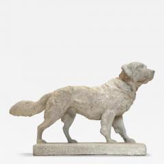 Fran ois Charles Millet Faust Terre neuve dog plaster statuette by F C Millet France circa 1880 - 4379089