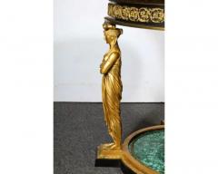Fran ois Honor Georges Jacob Desmalter Impressive Empire Style Malachite and Ormolu Center Table After Desmalter - 4103274