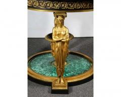 Fran ois Honor Georges Jacob Desmalter Impressive Empire Style Malachite and Ormolu Center Table After Desmalter - 4103275