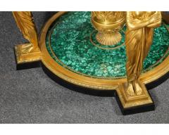 Fran ois Honor Georges Jacob Desmalter Impressive Empire Style Malachite and Ormolu Center Table After Desmalter - 4103294