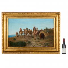 Fran ois Lauret Orientalist Oil Painting of an Algerian Caravan by Fran ois Lauret - 4721402