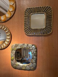 Fran ois Lembo Ceramic mirror by Fran ois Lembo France 1960s - 4324468