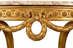 Fran ois Linke Francois Linke Louis XV Carved Wood Marble Top Console - 3686827