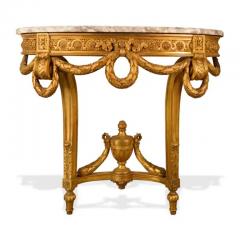 Fran ois Linke Francois Linke Louis XV Carved Wood Marble Top Console - 3686828