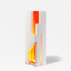 Fran ois Mascarello EDIFICE FLOOR LIGHT SCULPTURE ORANGE  - 3333369