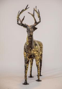 Fran ois Melin Deer sculpture in oxydised brass by Fran ois Melin 1970 - 1517008