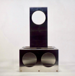 Fran ois Monnet Francois Monnet Brushed Steel Wine Bottle Holder for Kappa Paris 1970s - 4612950