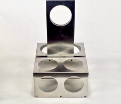 Fran ois Monnet Francois Monnet Brushed Steel Wine Bottle Holder for Kappa Paris 1970s - 4612953